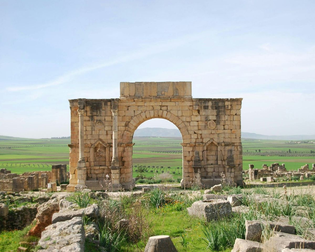 El arco de triunfo romano de Volubilis